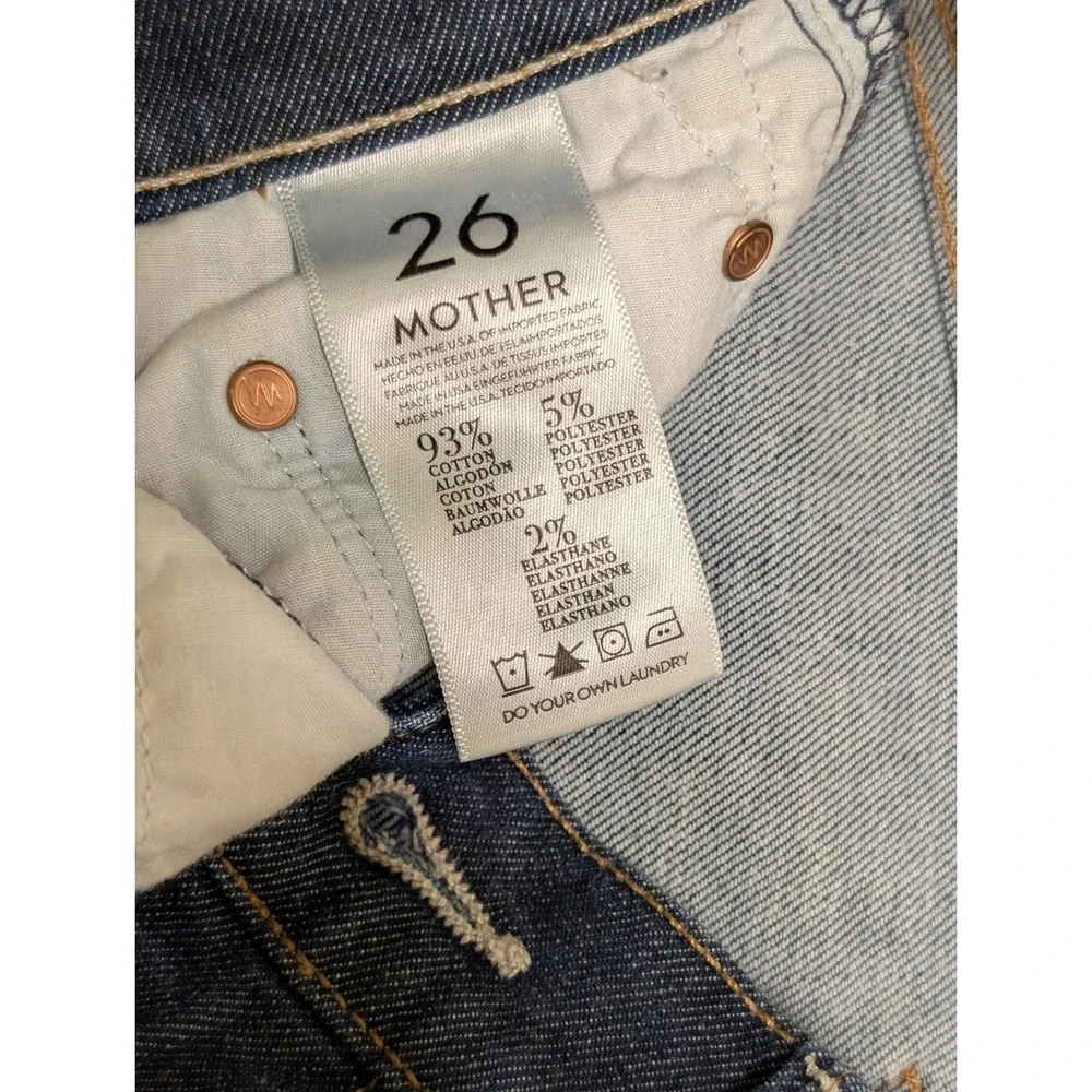 Mother‎ The Looker Crop Skinny Jeans Dark Wash Indigo Stretch Denim Size 26 USA